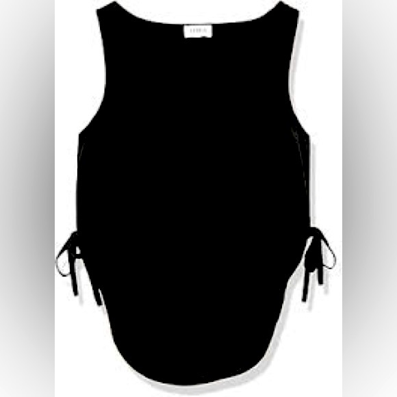 TEREA Women's Sleeveless Tori Adjustable Black Side Tie Top Size: Large - Picture 1 of 5